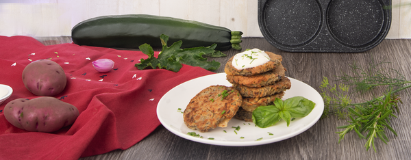 CUKETOVÉ BRAMBORÁČKY PLNĚNÉ TVARŮŽKY