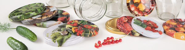 V naší nabídce najdete šroubovací i Omnia víčka různých velikostí i dekorů