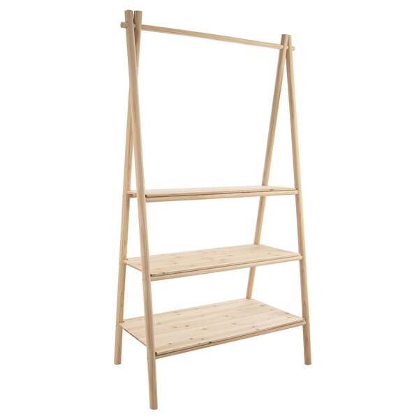 Dřevěný stojan se 3 policemi 92x50x164 cm