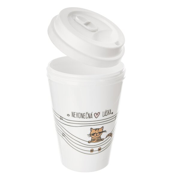 Termohrnek NEKONEČNÁ LÁSKA kočka 0,35 l