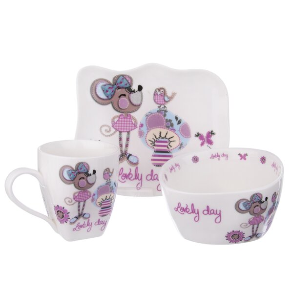 Jídelní dětská sada MYŠKA 3 díly