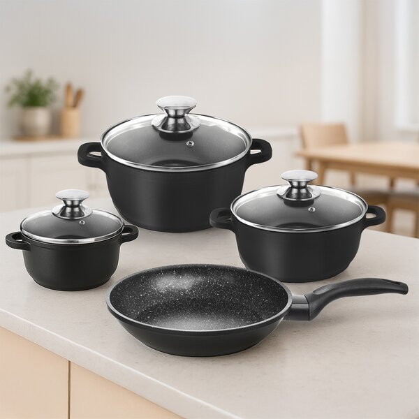 Sada nádobí GRANDE 7 dílů + dárek stojan na nože+5 ks nožů