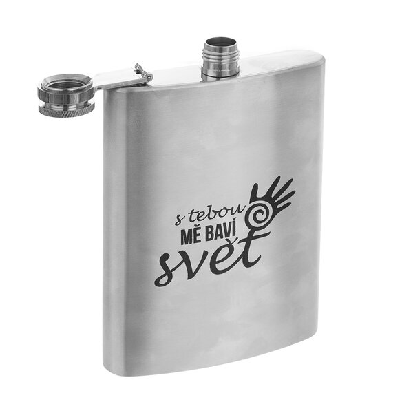 Kapesní láhev S TEBOU MĚ BAVÍ SVĚT 0,24 l