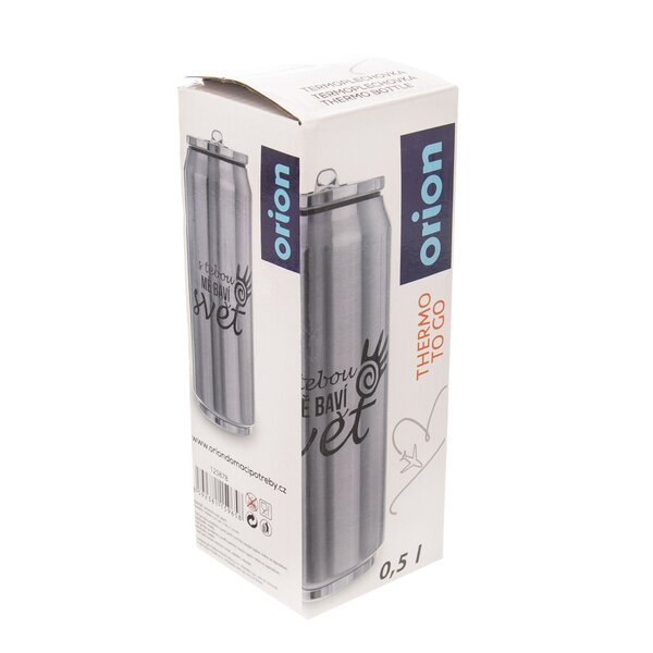 Termoska plechovka S TEBOU MĚ BAVÍ SVĚT 0,5 l