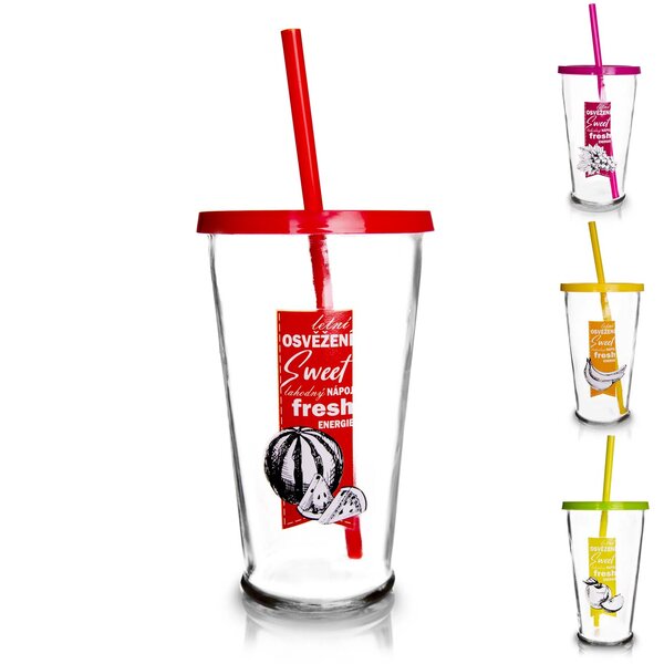 Pohár s brčkem 0,45 l