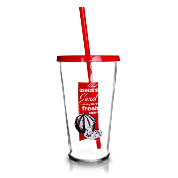 Pohár s brčkem 0,45 l