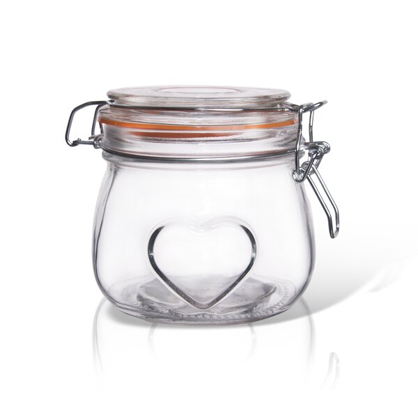 Dóza s klipovým uzávěrem Bela 0,5 l srdce