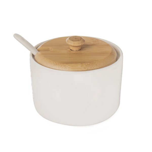 Cukřenka se lžičkou WHITELINE pr. 9,5 cm