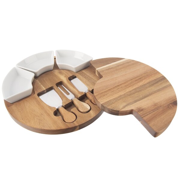 Krájecí prkénko s kráječi na sýr a miskami pr. 28 cm