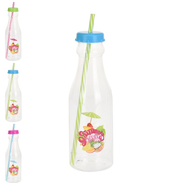 Láhev s brčkem 0,65 l