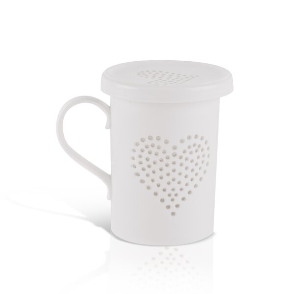 Hrnek s pokličkou Light srdce 0,42 l