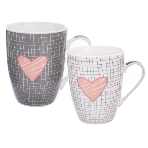 Hrnek  Pink SRDCE 0,35 l 2 ks 