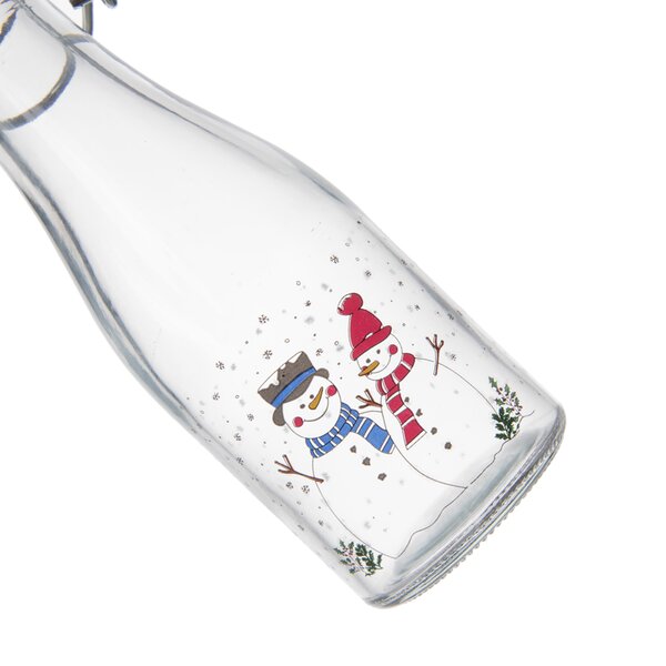 Láhev s klip uzávěrem SNĚHULÁK 0,16 l 