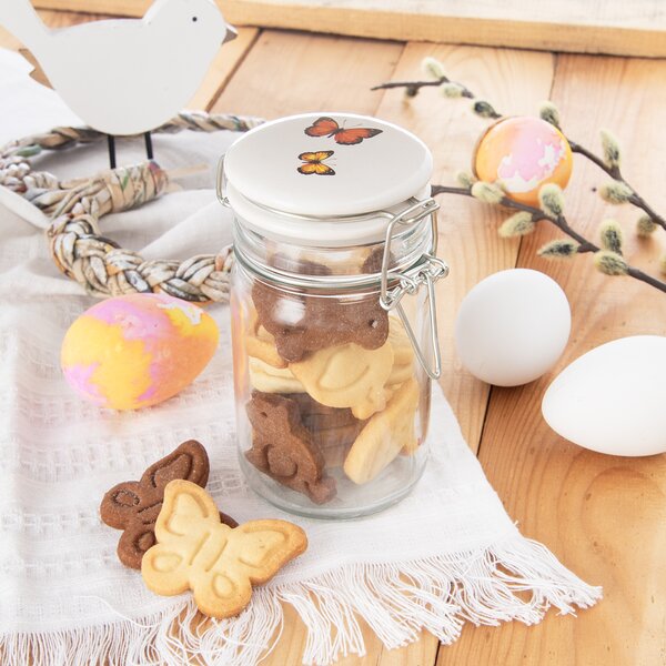 Dóza s klipovým uzávěrem JARO motýl 0,25 l