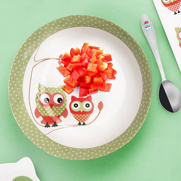 Hluboký dětský talíř SOVA pr. 19 cm