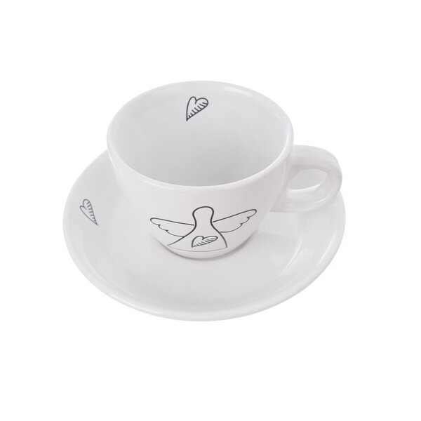 Hrnek s podšálkem ANDĚL 0,09 l 2 ks