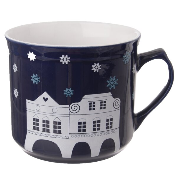 Dárkový hrnek s ponožkami DOMKY 0,5 l modrá