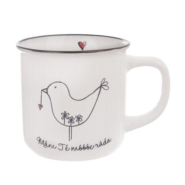 Hrnek ptáček Mám tě ráda 0,37 l 