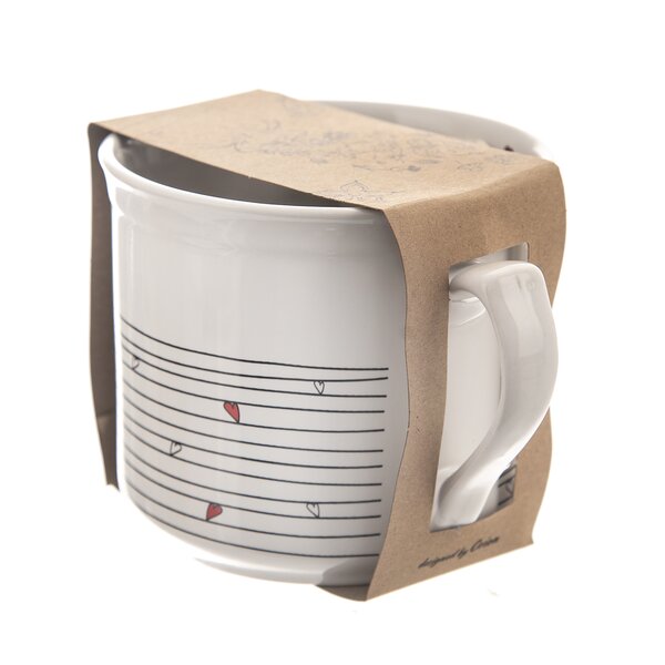 Dárkový hrnek vařák se sáčkem SRDÍČKA 0,5 l