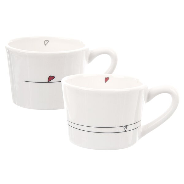 Hrnek SRDÍČKA linky 0,23 l 2 ks