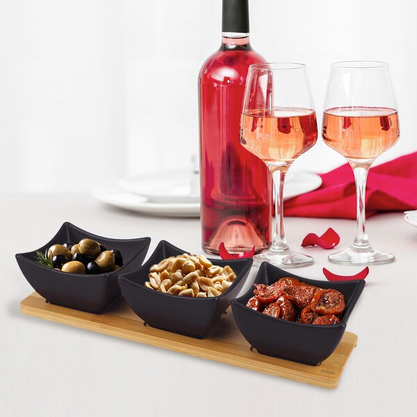 Servírovací misky s tácem BLACK set