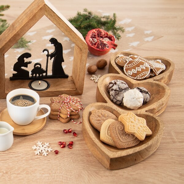 Servírovací miska dělená MANGO srdce