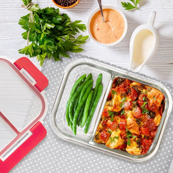 Zapékací miska dělená s víkem 18x13,5x6 cm			