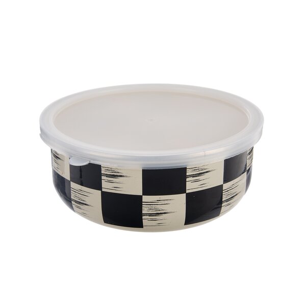 Miska ŠACHOVNICE Lem s víkem pr. 15,5 cm