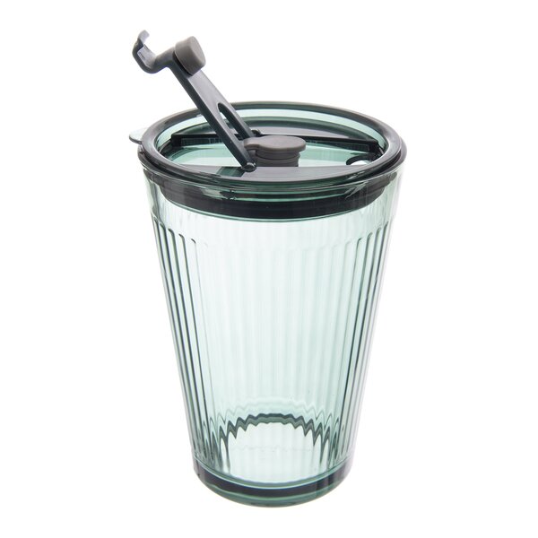 Sklenice s víčkem a brčkem VERDE 0,46 l 1 ks