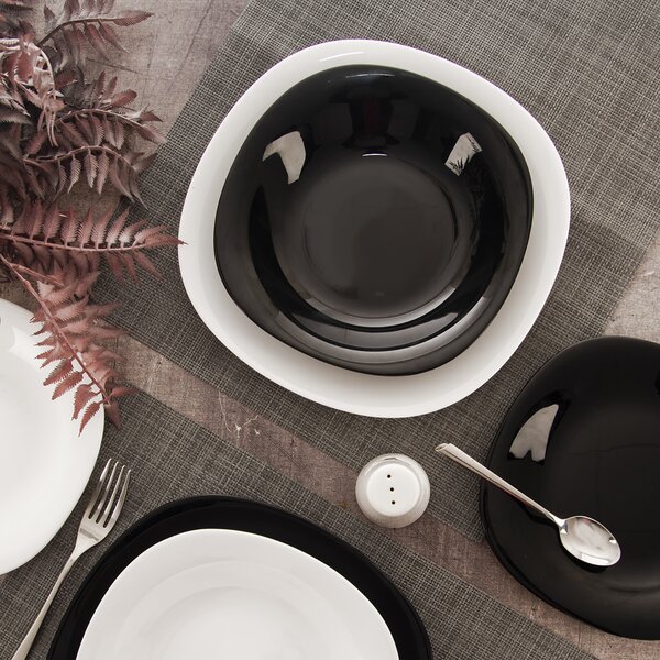 Hluboký talíř LUNA black 21,5x21,5 cm