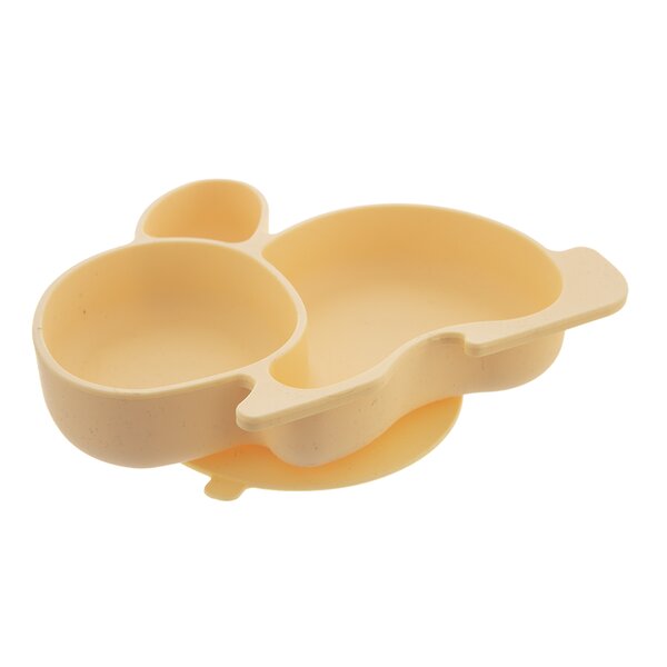 Dělený dětský talíř zajíček 23x18 cm