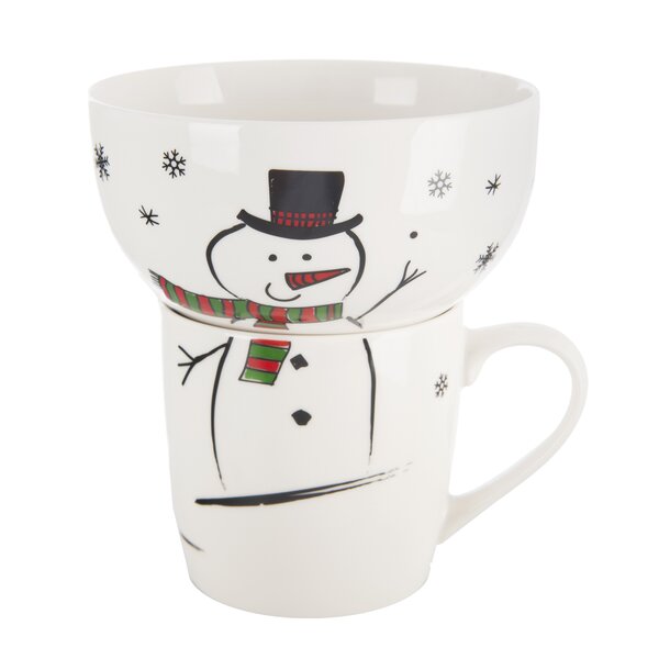 Hrnek s miskou SNĚHULÁK 0,35 l