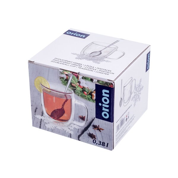 Dvoustěnný hrnek DOUBLE vločka 0,38 l