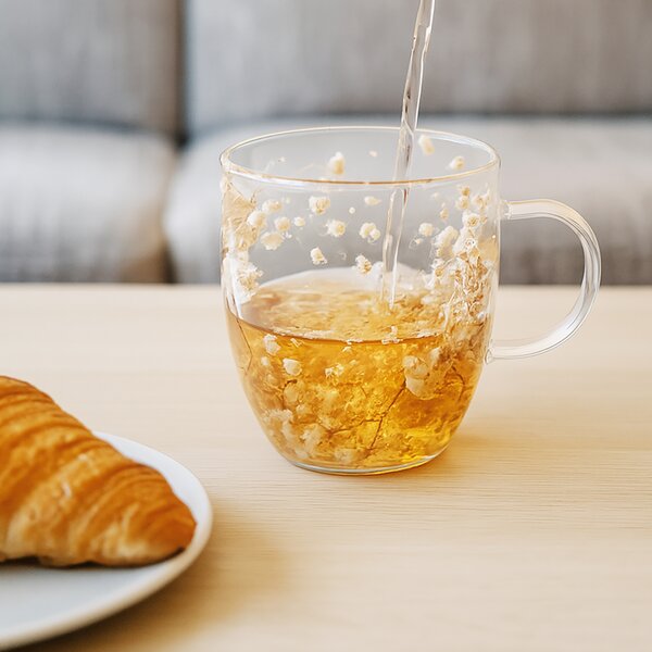 Dvoustěnný hrnek DOUBLE květy 0,35 l