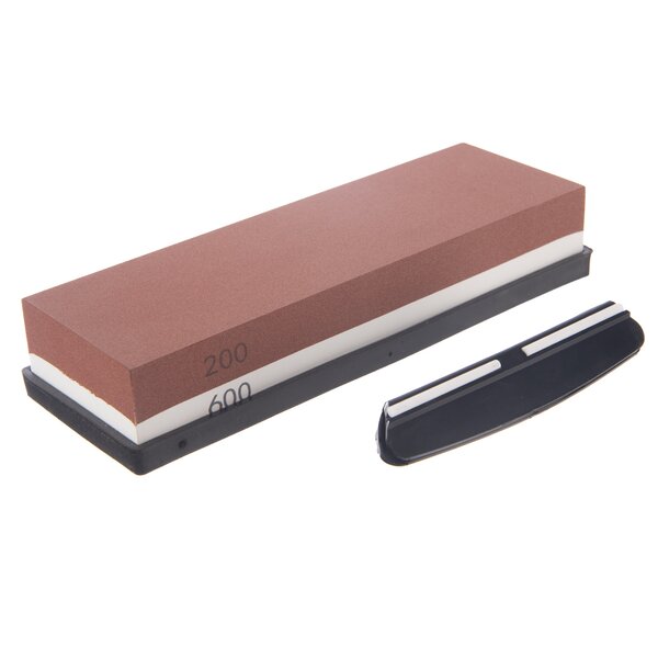 Brusný kámen s podložkou a úchytem na nože			