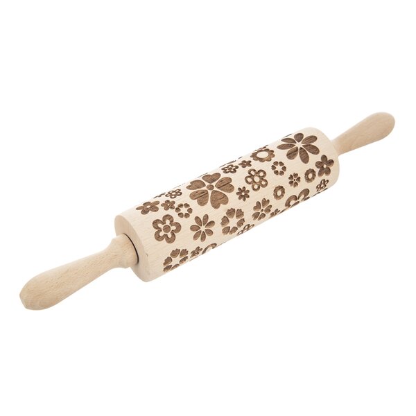 Váleček na těsto KVĚT 20 cm 