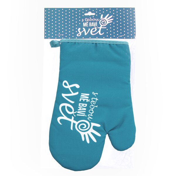 Kuchyňská chňapka S TEBOU MĚ BAVÍ SVĚT