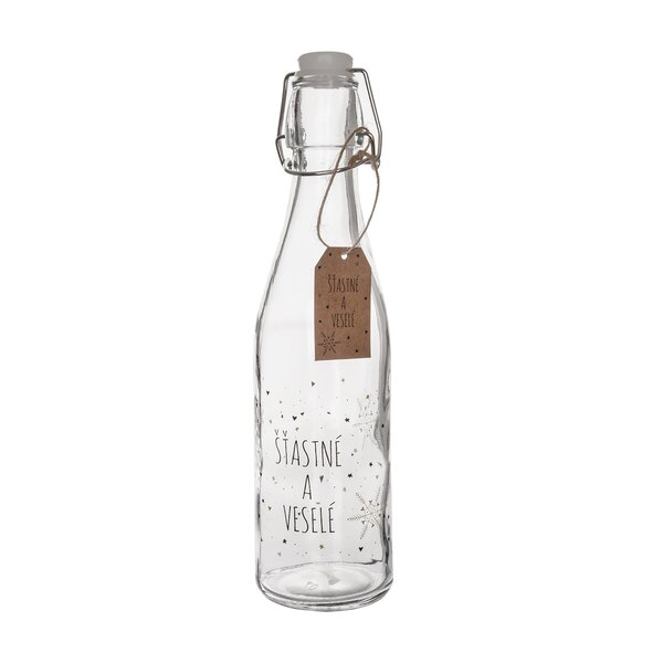 Láhev s klip uzávěrem VLOČKA 0,52 l 