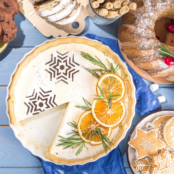 Zdobicí šablony na kávu Vánoce set 6 ks