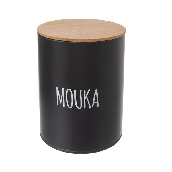 Dóza MOUKA BLACK pr. 13 cm