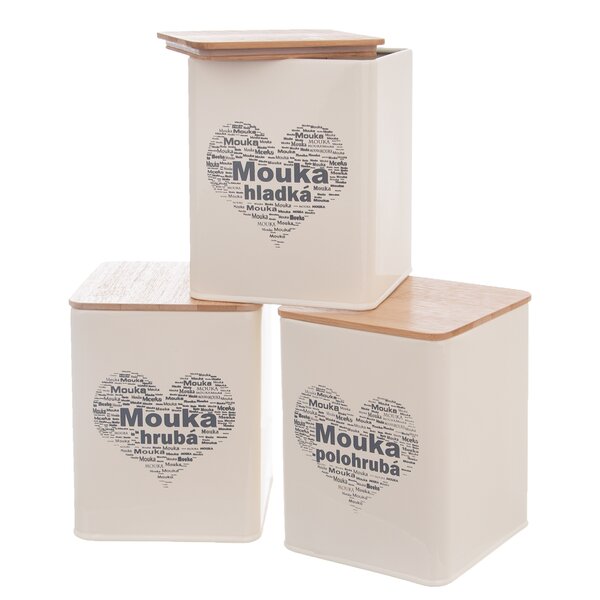 Dóza Mouka hladká SRDCE 11,5x11,5x14 cm 