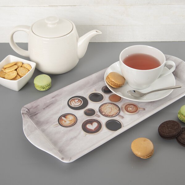 Servírovací tác káva 39,5x16,5 cm