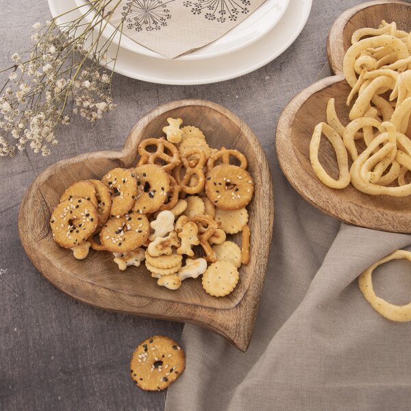 Servírovací tác MANGO srdce 20x20 cm