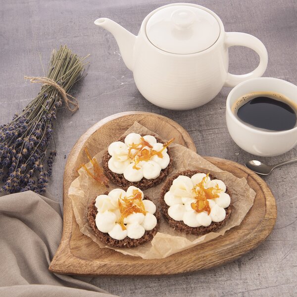 Servírovací tác MANGO srdce 25x25 cm