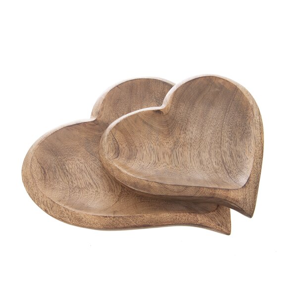 Servírovací tác MANGO srdce 25x25 cm