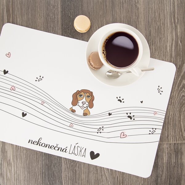 Prostírání NEKONEČNÁ LÁSKA pes 43x28 cm