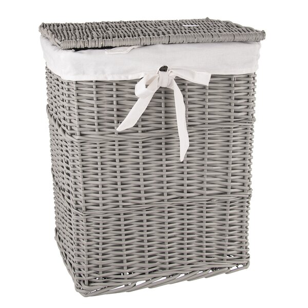 Prádelní koš s víkem šedý