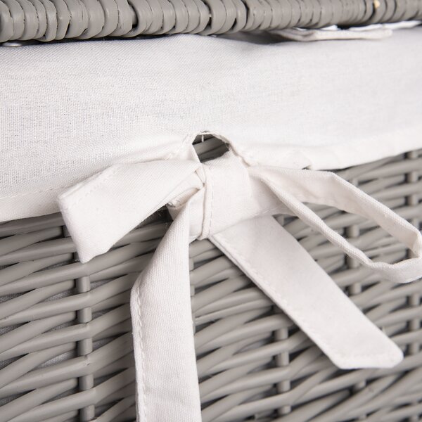 Prádelní koš s víkem šedý