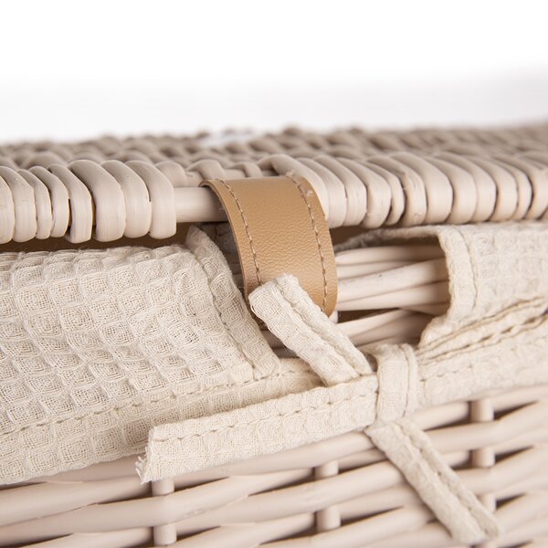 Prádelní koš s víkem béžový