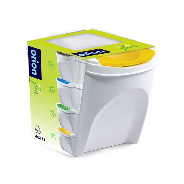 Odpadkový koš na tříděný odpad Sort 4x21 l